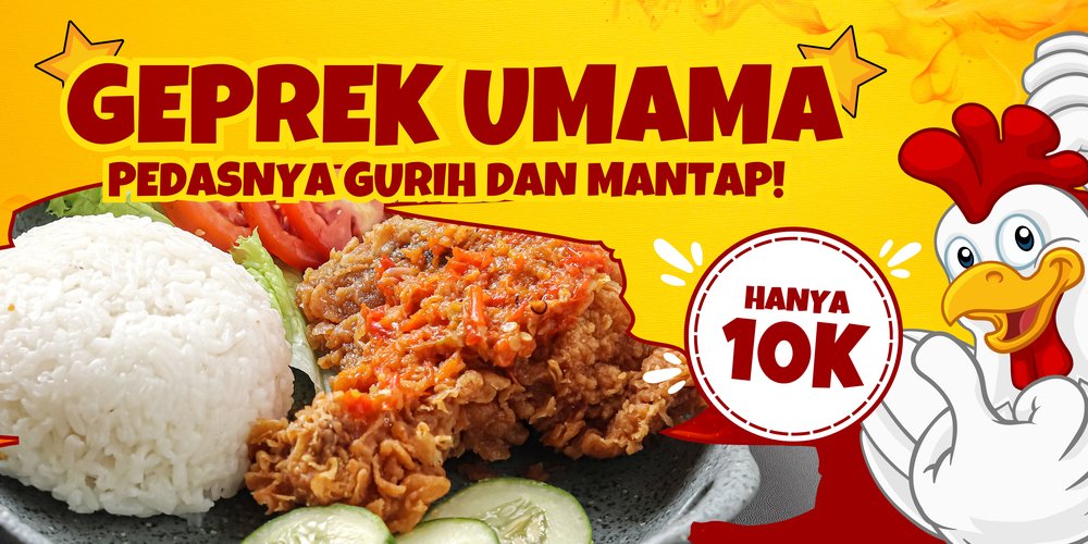 Desain spanduk ayam geprek