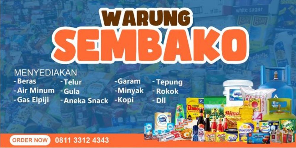 Desain spanduk warung sembako