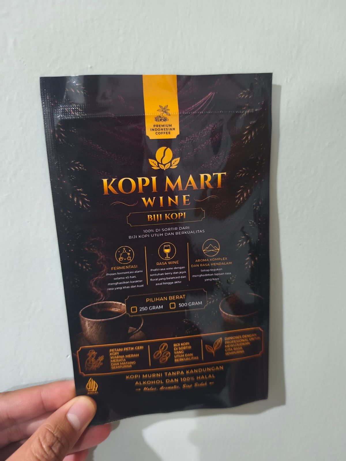 Standing pouch kopi Kopi Mart Wine