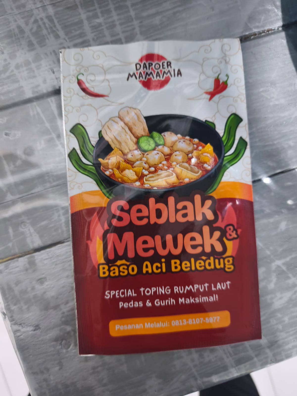 Standing pouch seblak Dapoer Mamamia